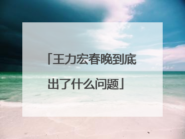 王力宏春晚到底出了什么问题