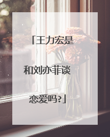 王力宏是和刘亦菲谈恋爱吗?