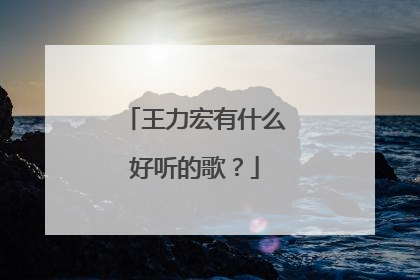 王力宏有什么好听的歌？