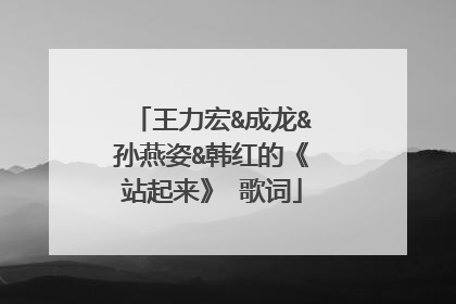 王力宏&成龙&孙燕姿&韩红的《站起来》 歌词