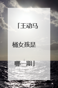 王动马桶女孩是哪一期
