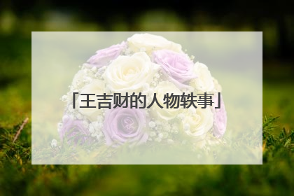 王吉财的人物轶事