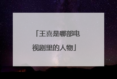 王喜是哪部电视剧里的人物