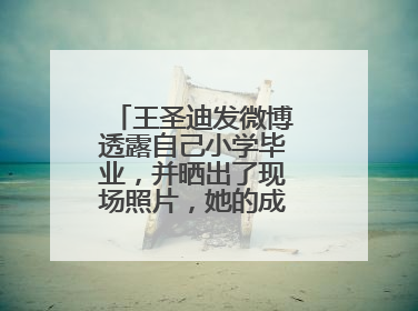 王圣迪发微博透露自己小学毕业,并晒出了现场照片,她的成名作是什么?