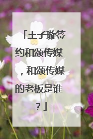 王子璇签约和颂传媒,和颂传媒的老板是谁?