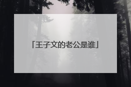 王子文的老公是谁