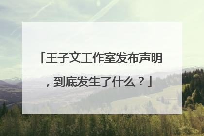 王子文工作室发布声明，到底发生了什么？