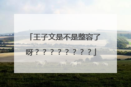 王子文是不是整容了呀？？？？？？？？