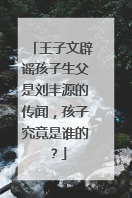 王子文辟谣孩子生父是刘丰源的传闻,孩子究竟是谁的?