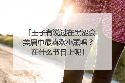 王子有说过在黑涩会美眉中最喜欢小薰吗?在什么节目上呢