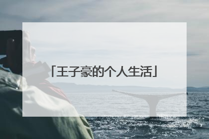 王子豪的个人生活