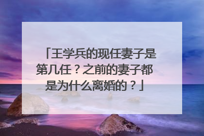 王学兵的现任妻子是第几任?之前的妻子都是为什么离婚的?
