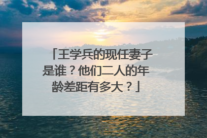 王学兵的现任妻子是谁?他们二人的年龄差距有多大?