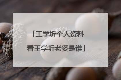 王学圻个人资料 看王学圻老婆是谁