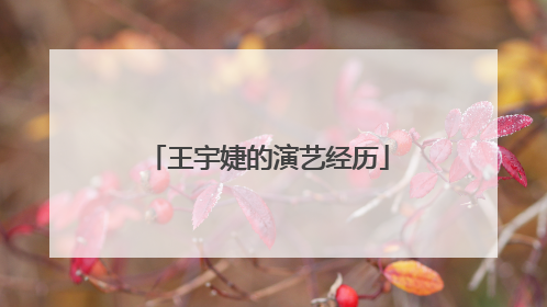 王宇婕的演艺经历