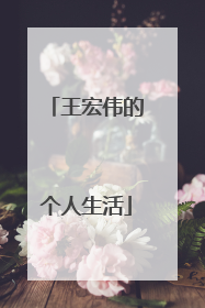 王宏伟的个人生活