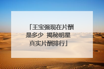 王宝强现在片酬是多少 揭秘明星真实片酬排行