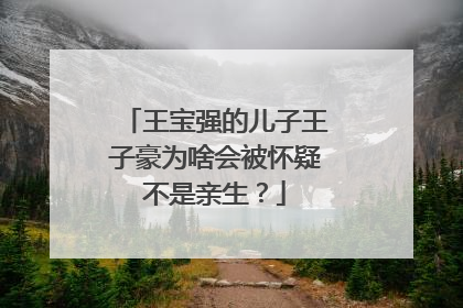 王宝强的儿子王子豪为啥会被怀疑不是亲生？