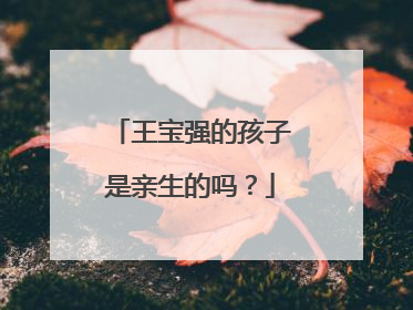 王宝强的孩子是亲生的吗?