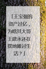 王宝强的资产过亿,为啥其大哥王建永还在摆地摊讨生活?
