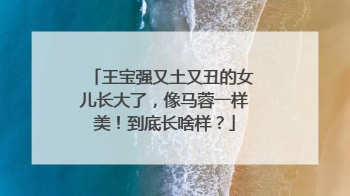 王宝强又土又丑的女儿长大了,像马蓉一样美!到底长啥样?