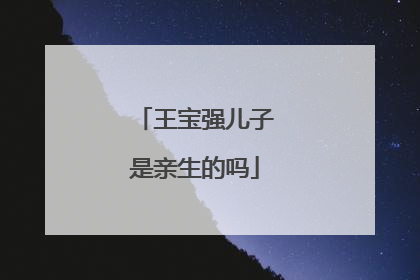 王宝强儿子是亲生的吗