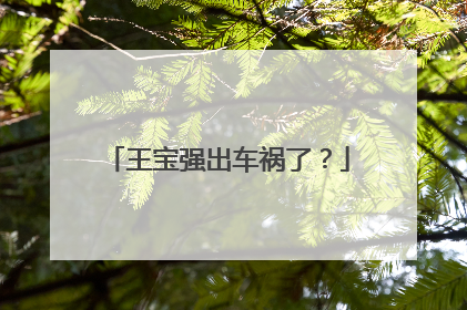 王宝强出车祸了？