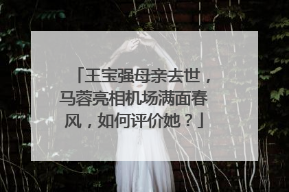 王宝强母亲去世,马蓉亮相机场满面春风,如何评价她?