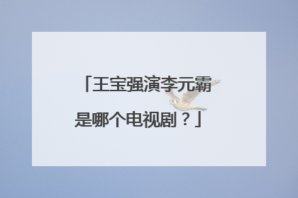 王宝强演李元霸是哪个电视剧?