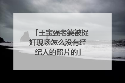 王宝强老婆被捉奸现场怎么没有经纪人的照片的