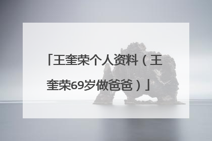 王奎荣个人资料（王奎荣69岁做爸爸）