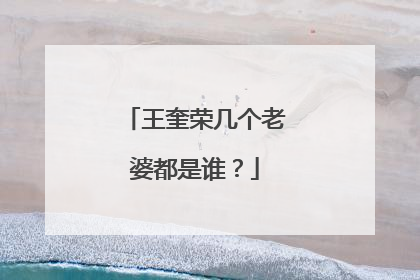 王奎荣几个老婆都是谁?