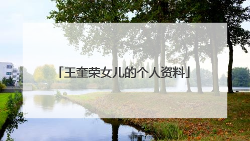王奎荣女儿的个人资料