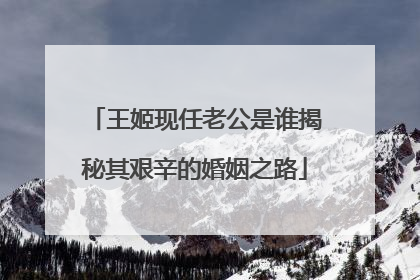 王姬现任老公是谁揭秘其艰辛的婚姻之路