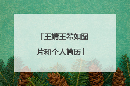 王婧王希如图片和个人筒历