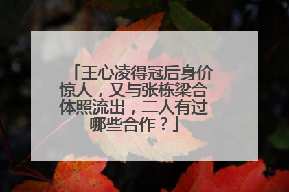 王心凌得冠后身价惊人，又与张栋梁合体照流出，二人有过哪些合作？