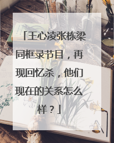 王心凌张栋梁同框录节目，再现回忆杀，他们现在的关系怎么样？