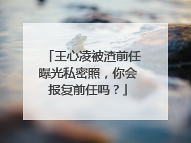 王心凌被渣前任曝光私密照，你会报复前任吗？