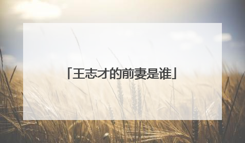 王志才的前妻是谁