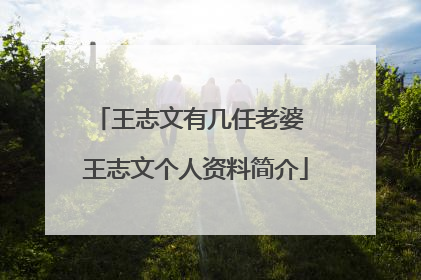 王志文有几任老婆 王志文个人资料简介