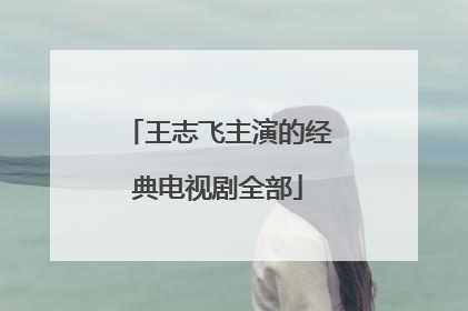 王志飞主演的经典电视剧全部