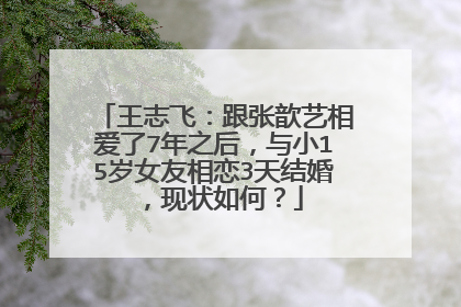 王志飞:跟张歆艺相爱了7年之后,与小15岁女友相恋3天结婚,现状如何?