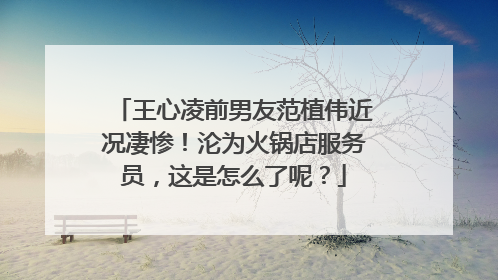 王心凌前男友范植伟近况凄惨！沦为火锅店服务员，这是怎么了呢？