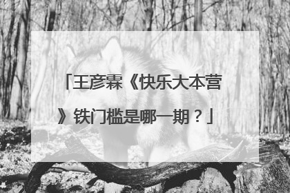 王彦霖《快乐大本营》铁门槛是哪一期？