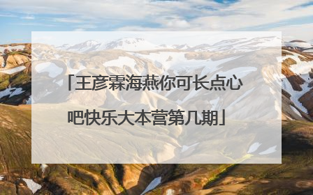 王彦霖海燕你可长点心吧快乐大本营第几期