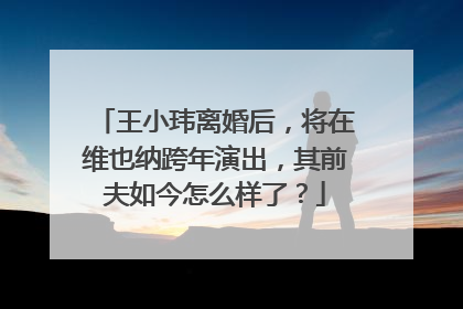 王小玮离婚后，将在维也纳跨年演出，其前夫如今怎么样了？