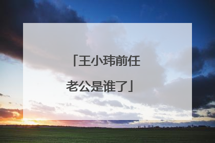 王小玮前任老公是谁了