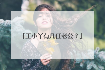 王小丫有几任老公？