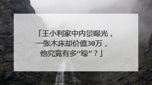 王小利家中内景曝光，一张木床却价值30万，他究竟有多“壕”？