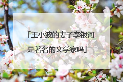 王小波的妻子李银河是著名的文学家吗